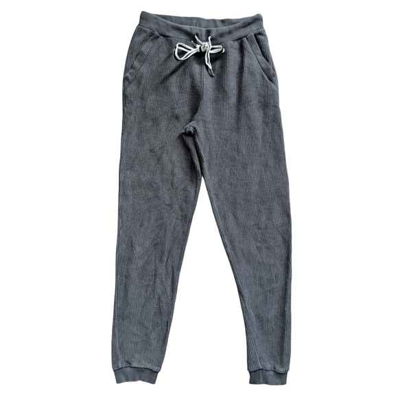 aerie Pants - Aerie Charcoal Gray Ribbed Lounge Jogger Sweatpants Size Small